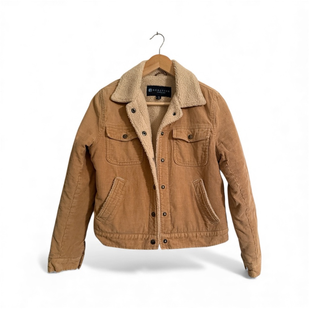 Vintage Kenneth Cole Reaction Camel Corduroy and Sherpa Jacket - Women’s Medium
